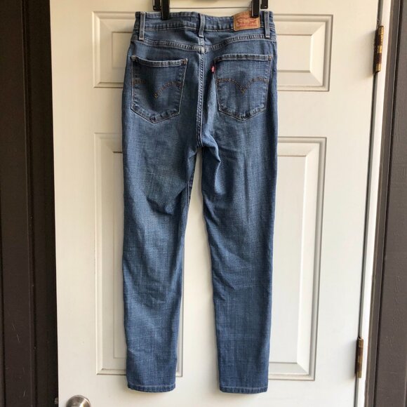 [Women W29] LEVIS Levi's 721 HIGH RISE SKINNY Jeans Blue Stretch Denim - Picture 4 of 9